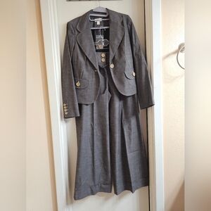 LOFT Charcoal Blazer and Pants Set